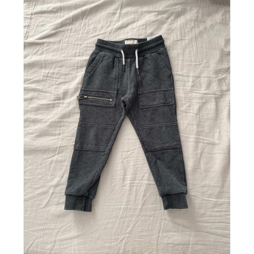 Zadig & Voltaire Kids Lemmy Moto Joggers Grey Sweatpants Size 5 Years Old